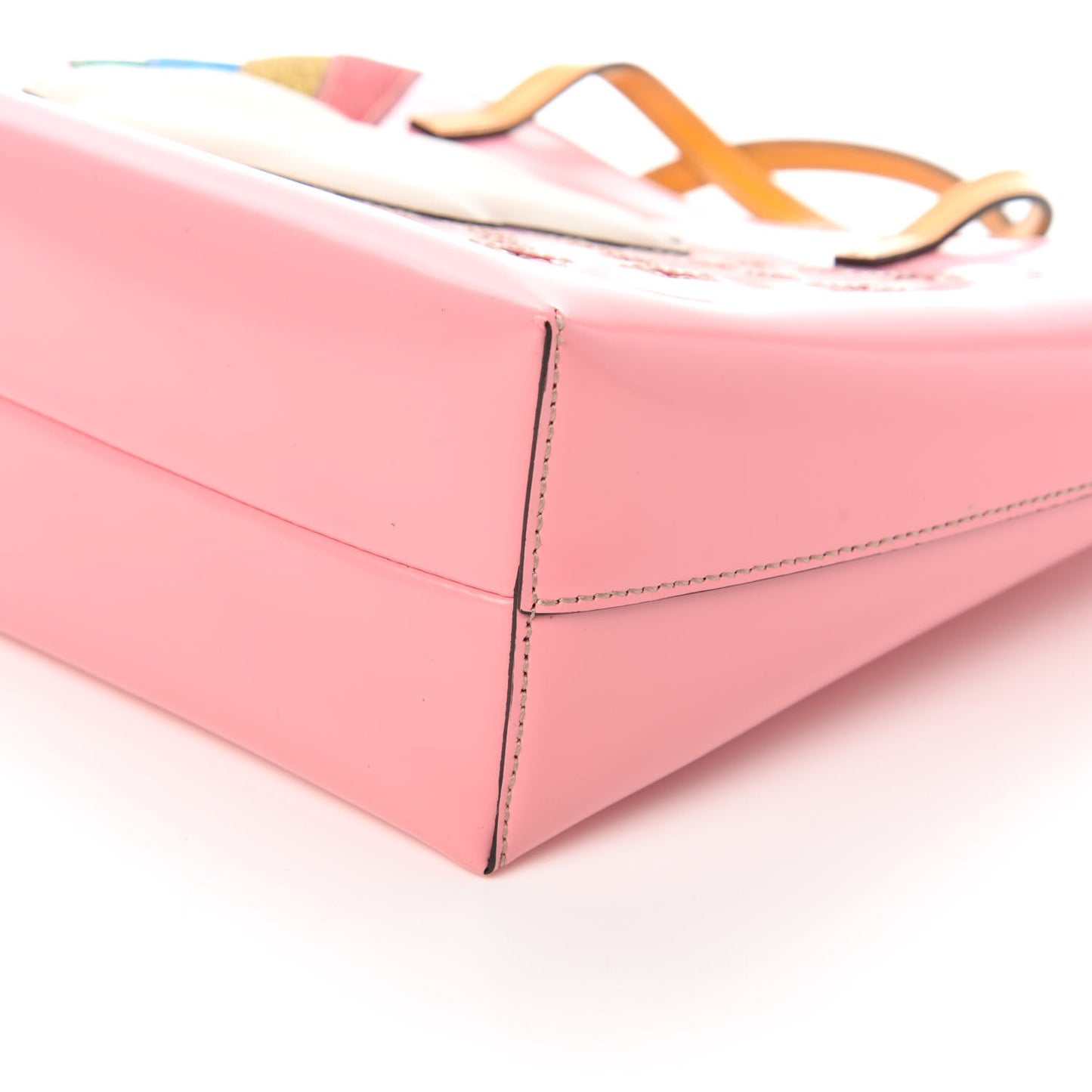 Calfskin Childrens Rainbow Tote Lotus Pink Crop Multicolor