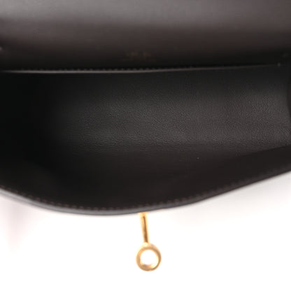 Hermes Swift Kelly Pochette Clutch Bai Brun 5 of 9