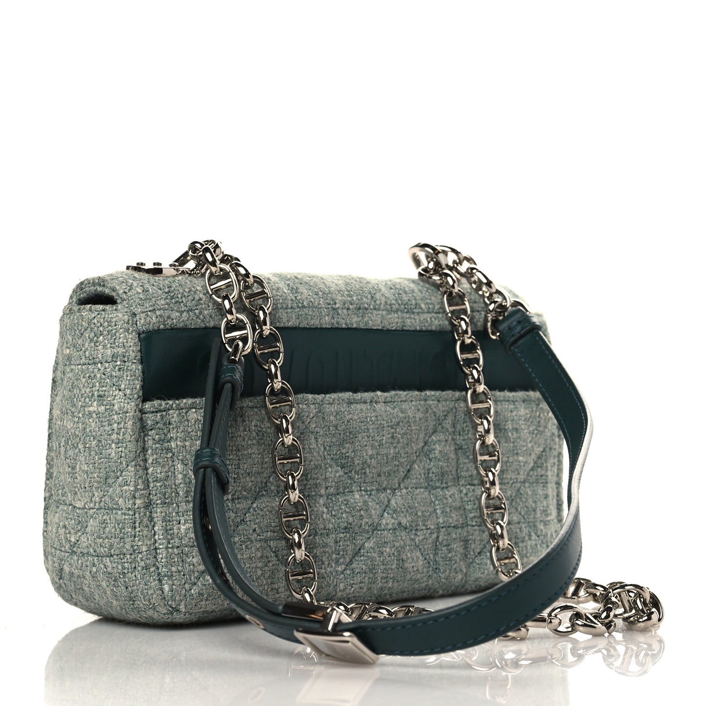 Tweed Macrocannage Small Caro Bag Light Green