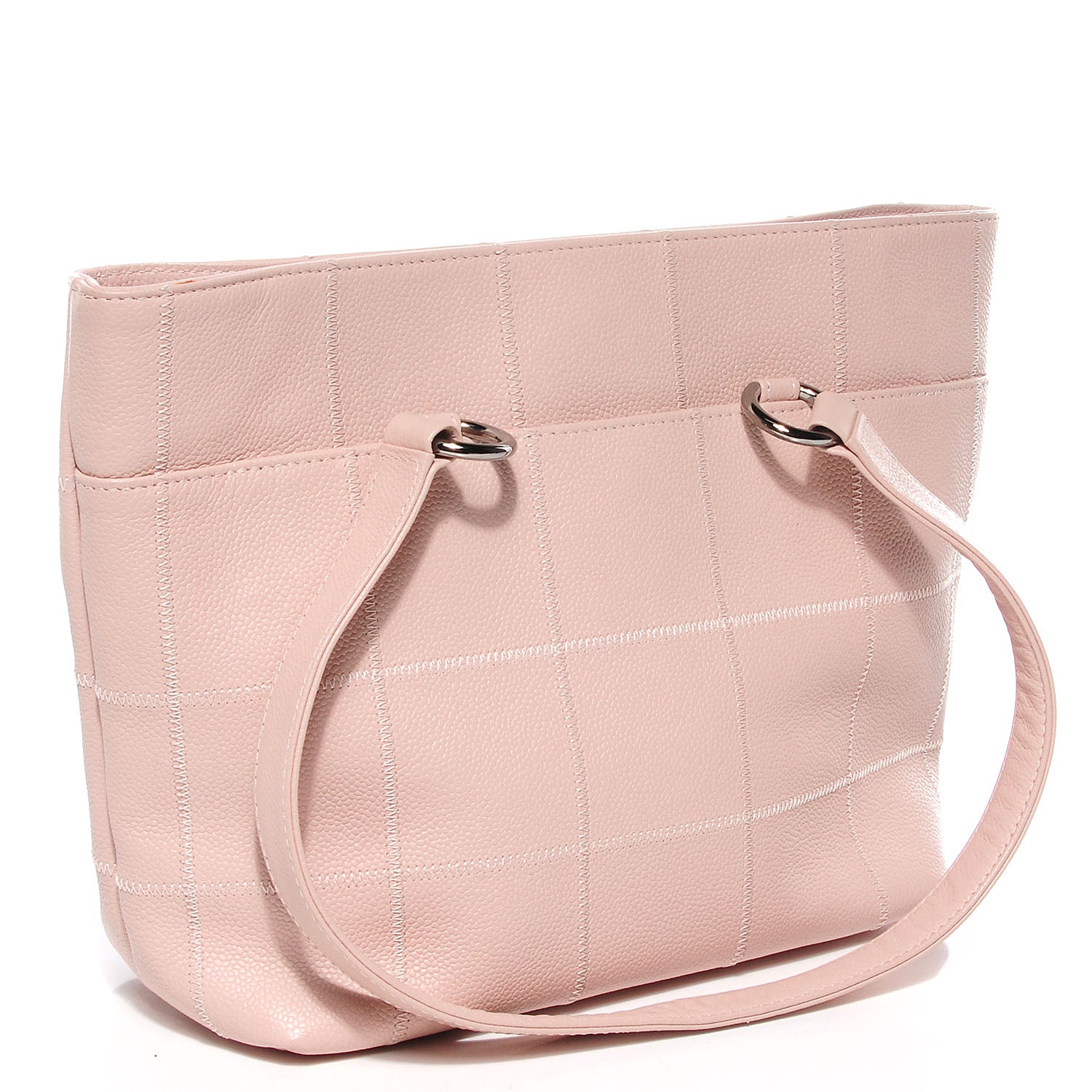 Chanel Caviar Square Stitched Tote Pink 3 of 7