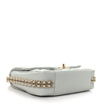 Chanel Lambskin Quilted Small CC You Flap Light Grey 4 of 9