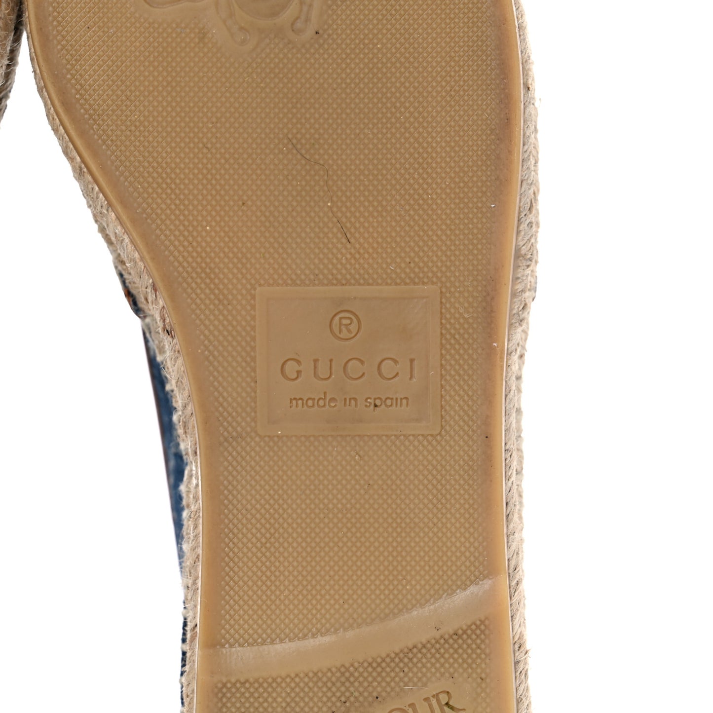 Denim GG Monogram Espadrilles 37 Blue Tea Cuir