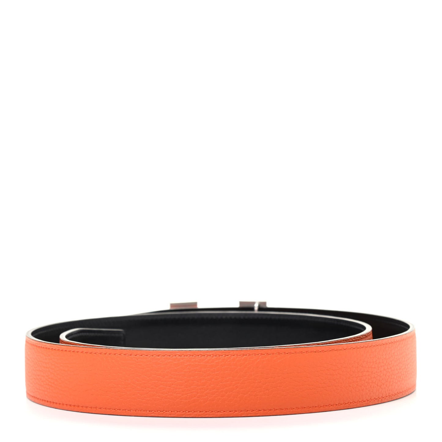 Box Togo 32mm Guilloche H Belt 100 Black Orange