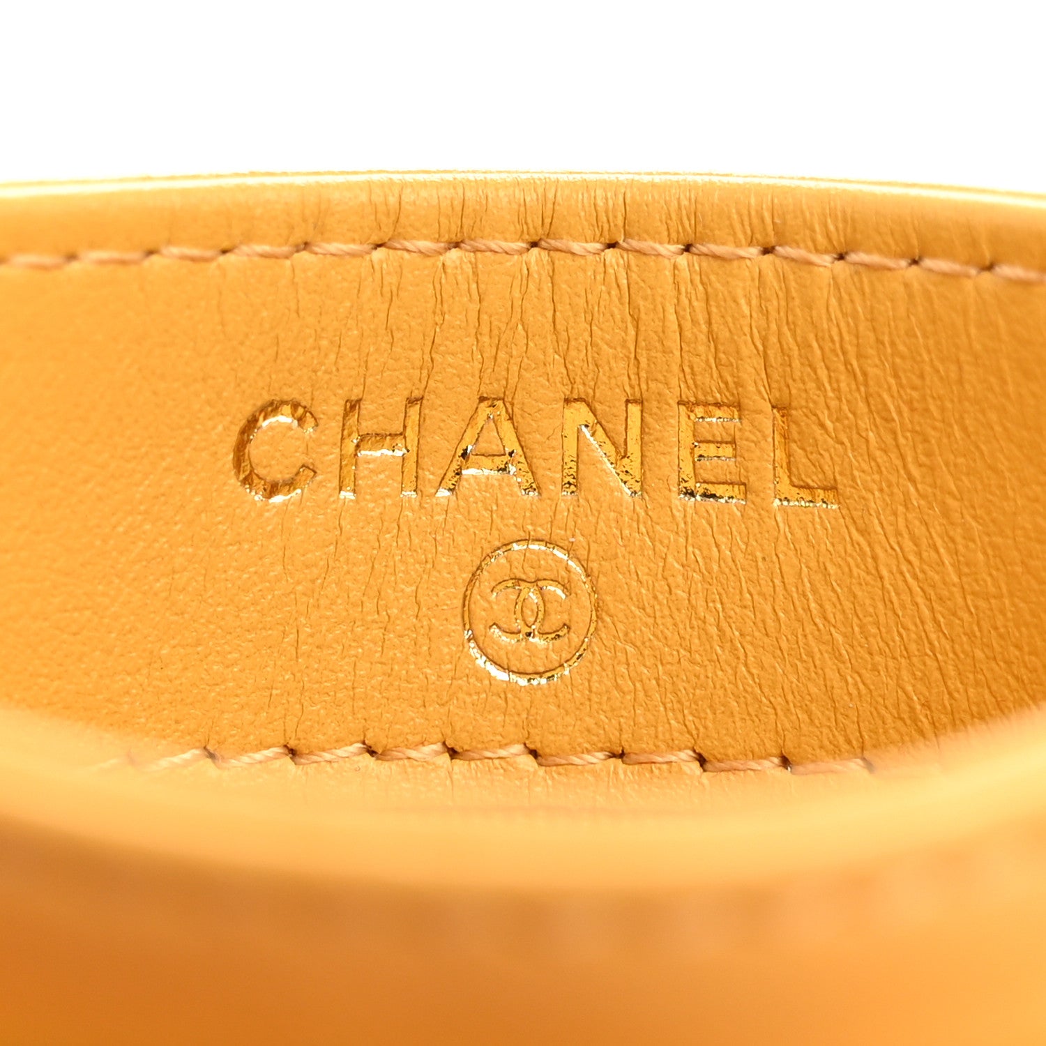 Chanel Lambskin Quilted Chanel 19 Card Holder Yellow 6 of 9