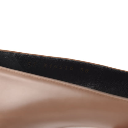 Saint Laurent Calfskin Vitello Vernice Tribtoo 105 Pumps 38 Nude Black 11 of 11