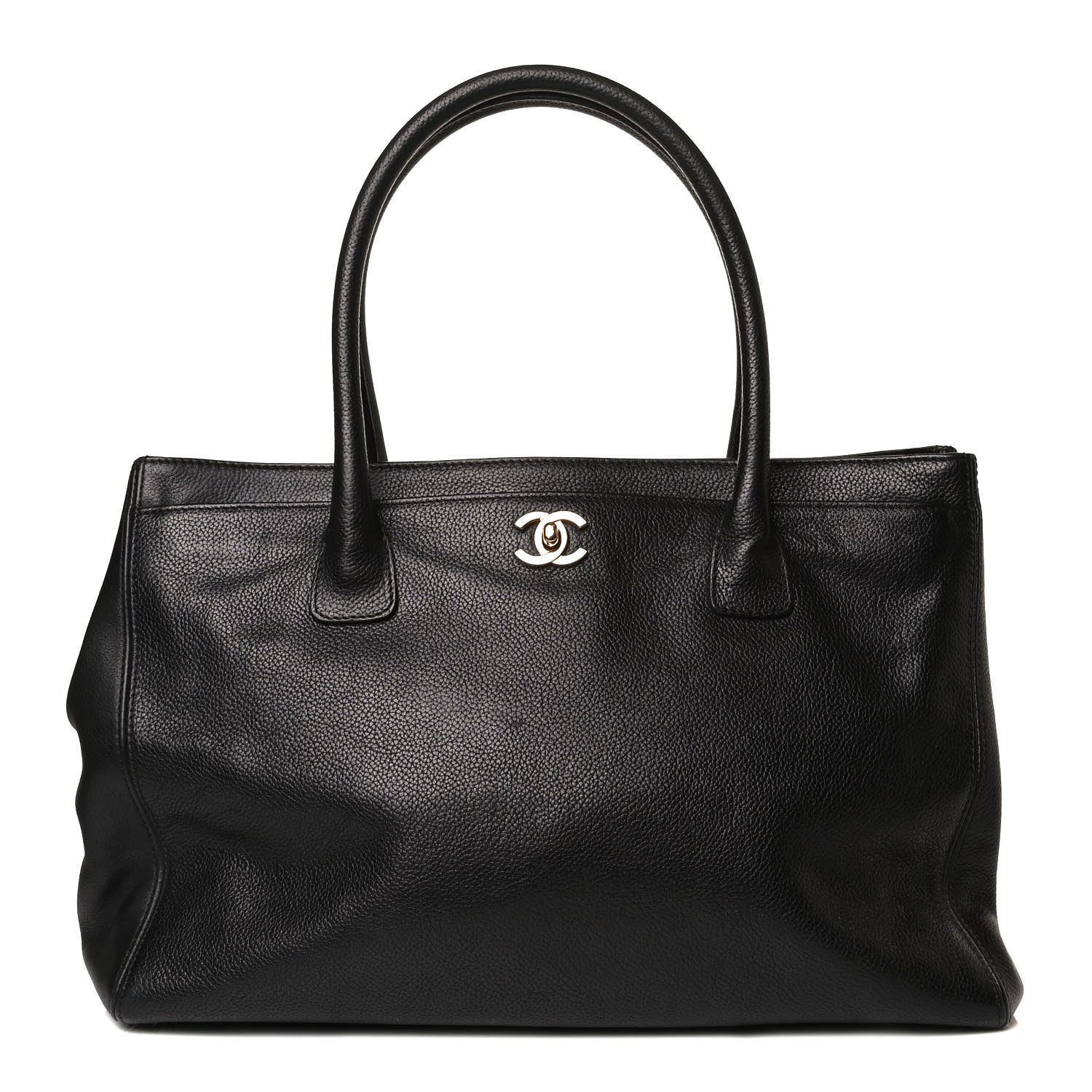 Chanel Calfskin Cerf Executive Shopper Tote Black 2 of 16