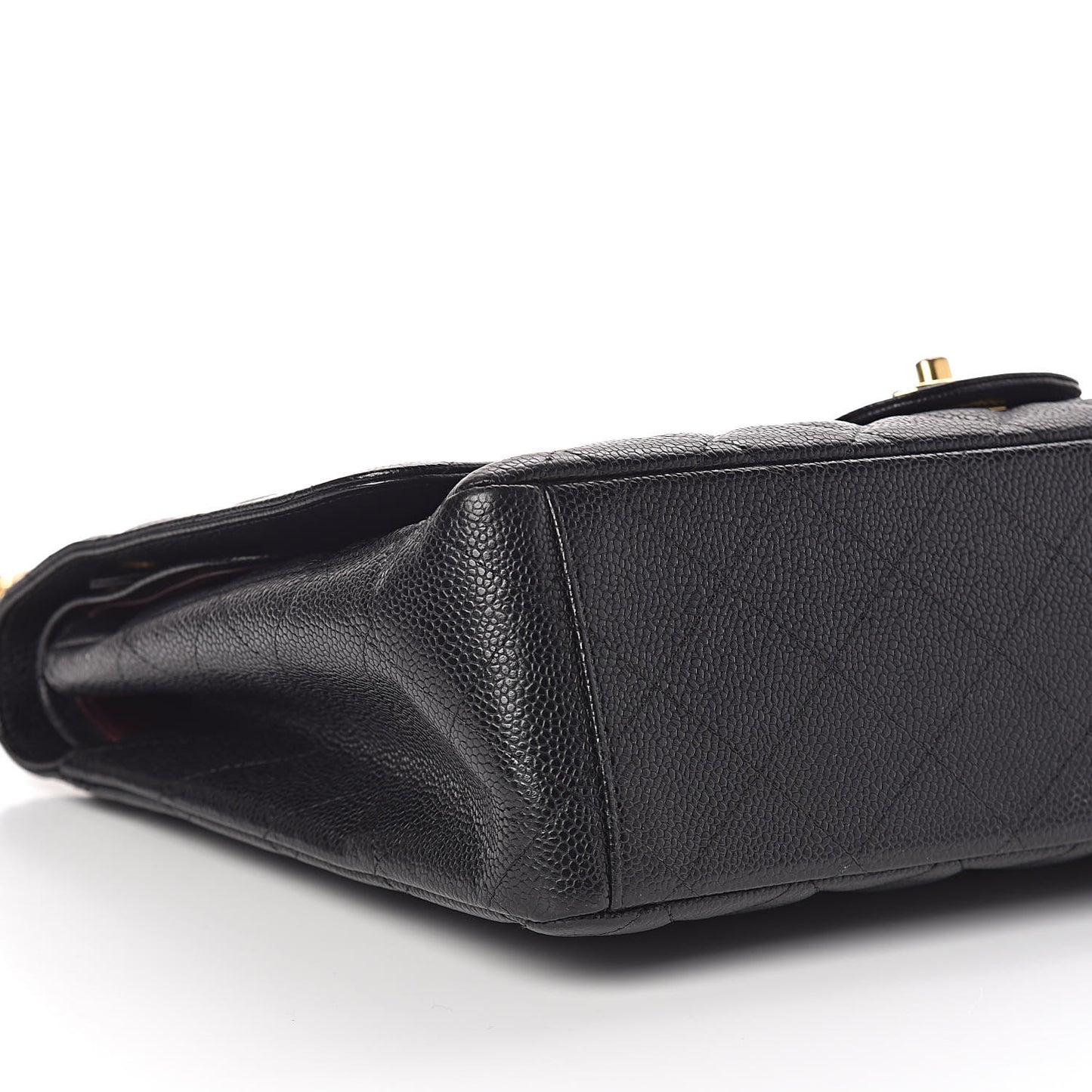 Caviar Quilted Maxi Double Flap Black