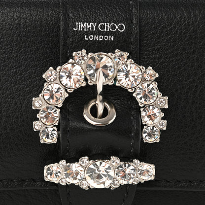 Jimmy Choo Calfskin Crystal Cheri Charm Case Wallet Black 6 of 9