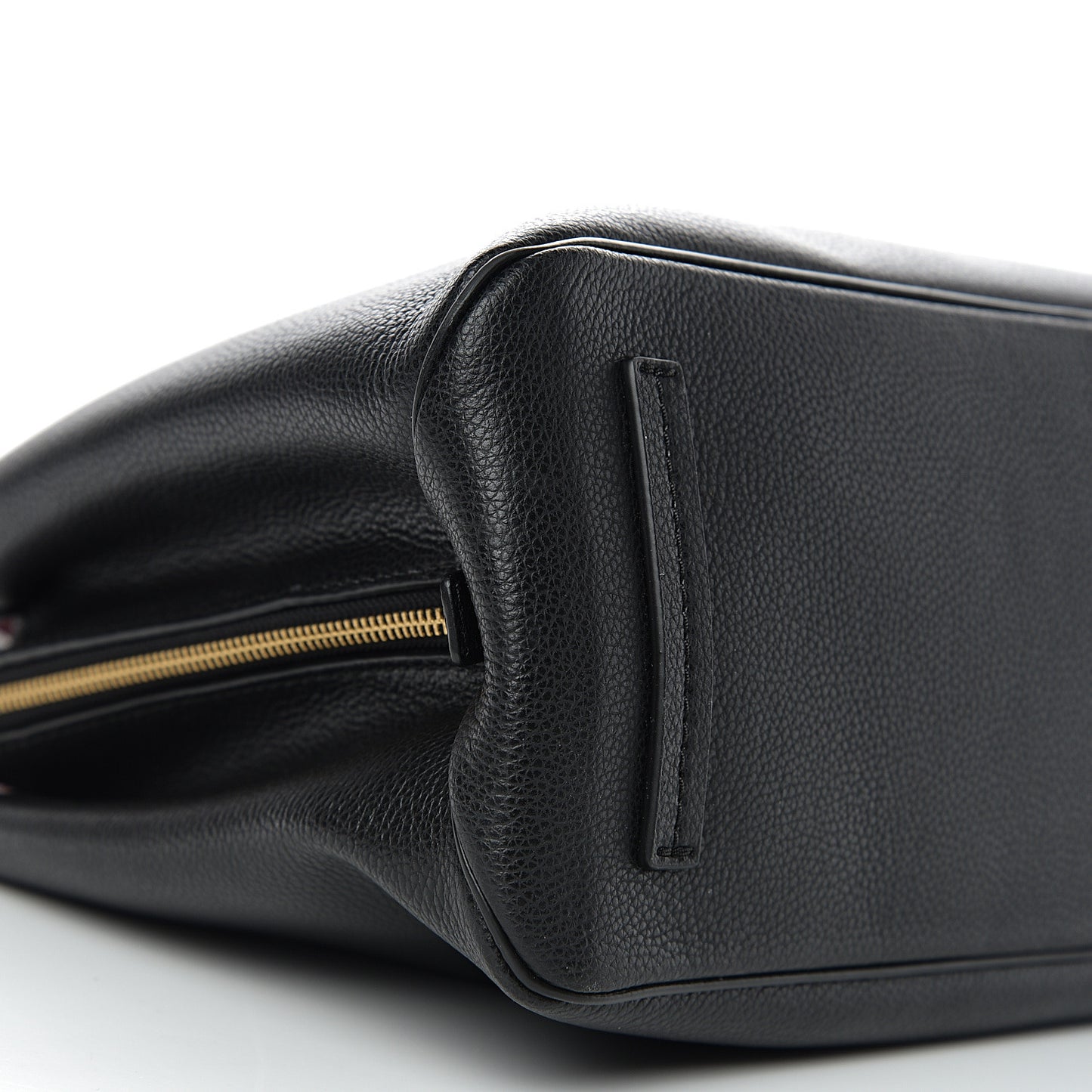 Pebbled Calfskin Editor Shopping Tote Black