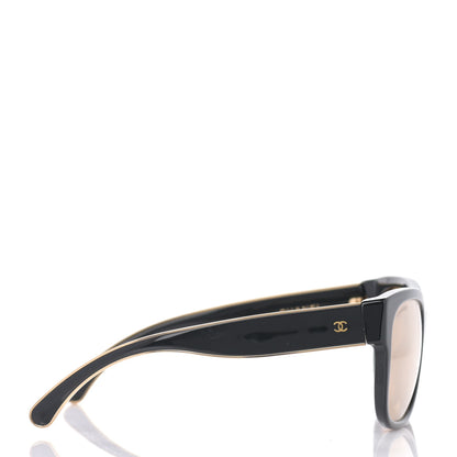 Chanel Acetate Mirrored CC Sunglasses 5270 Black Gold 3 of 8