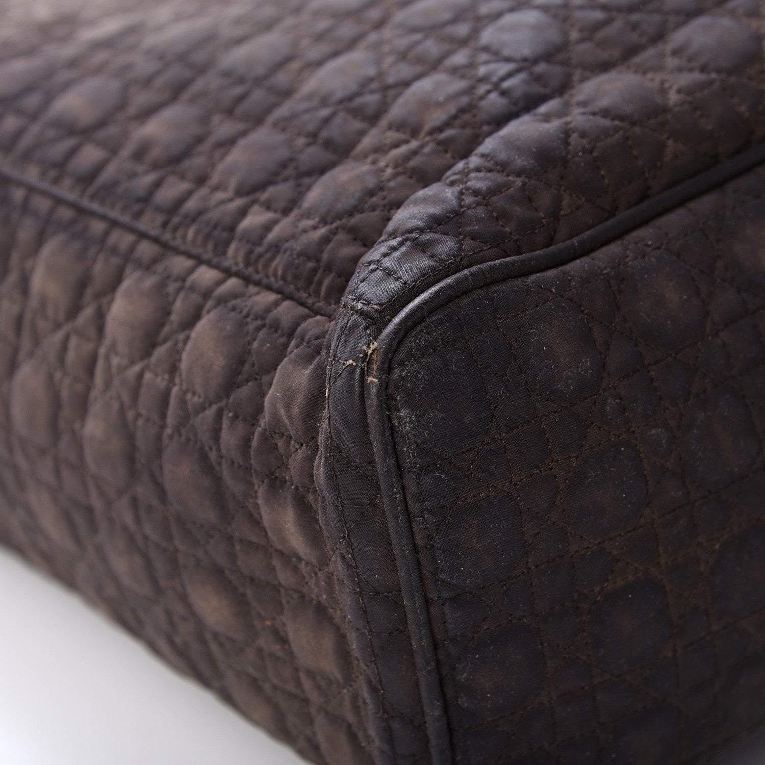 Christian Dior Nylon Cannage Large Lady Dior Tote Brown 11 of 24