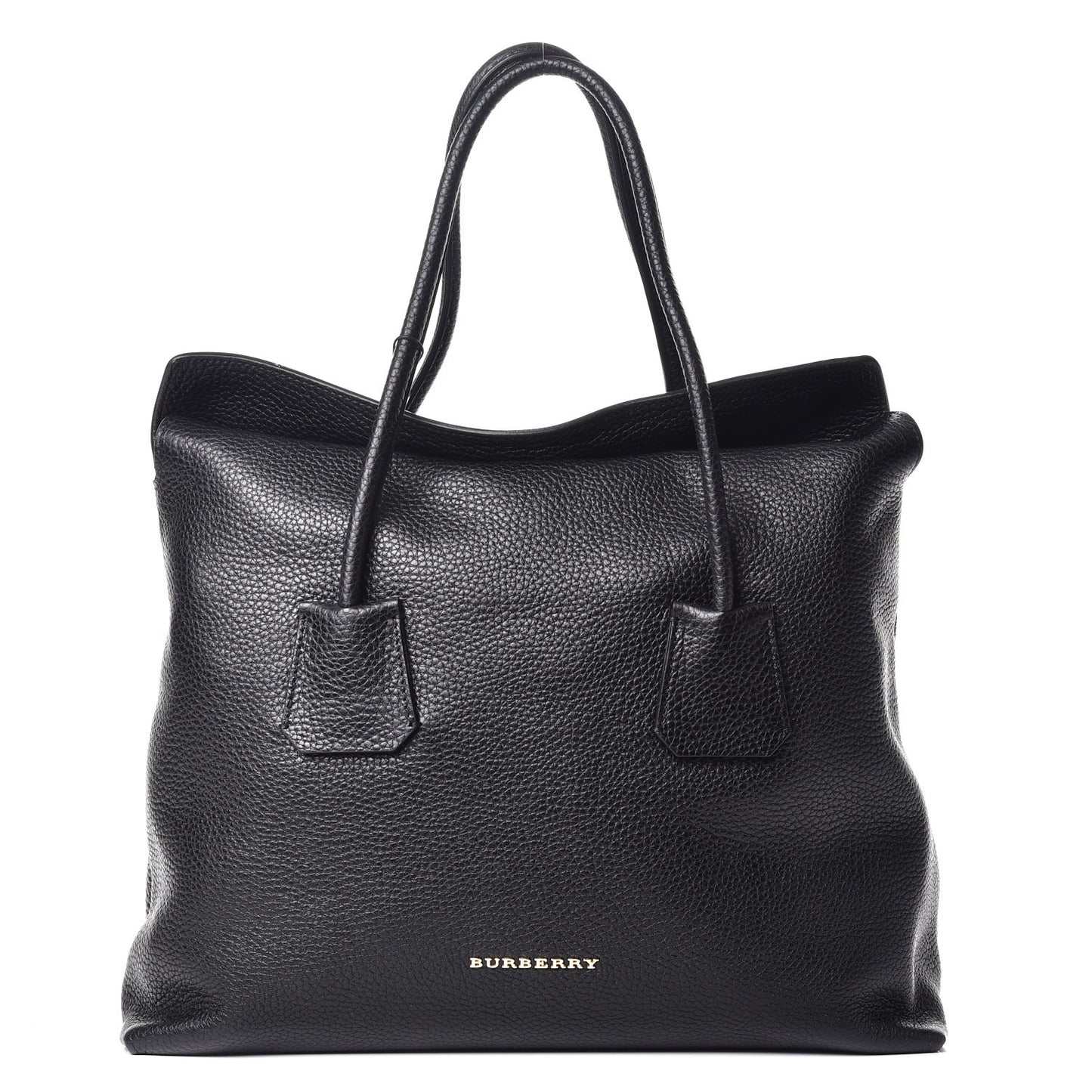 London Grainy Calfskin Medium Baynard Tote Black