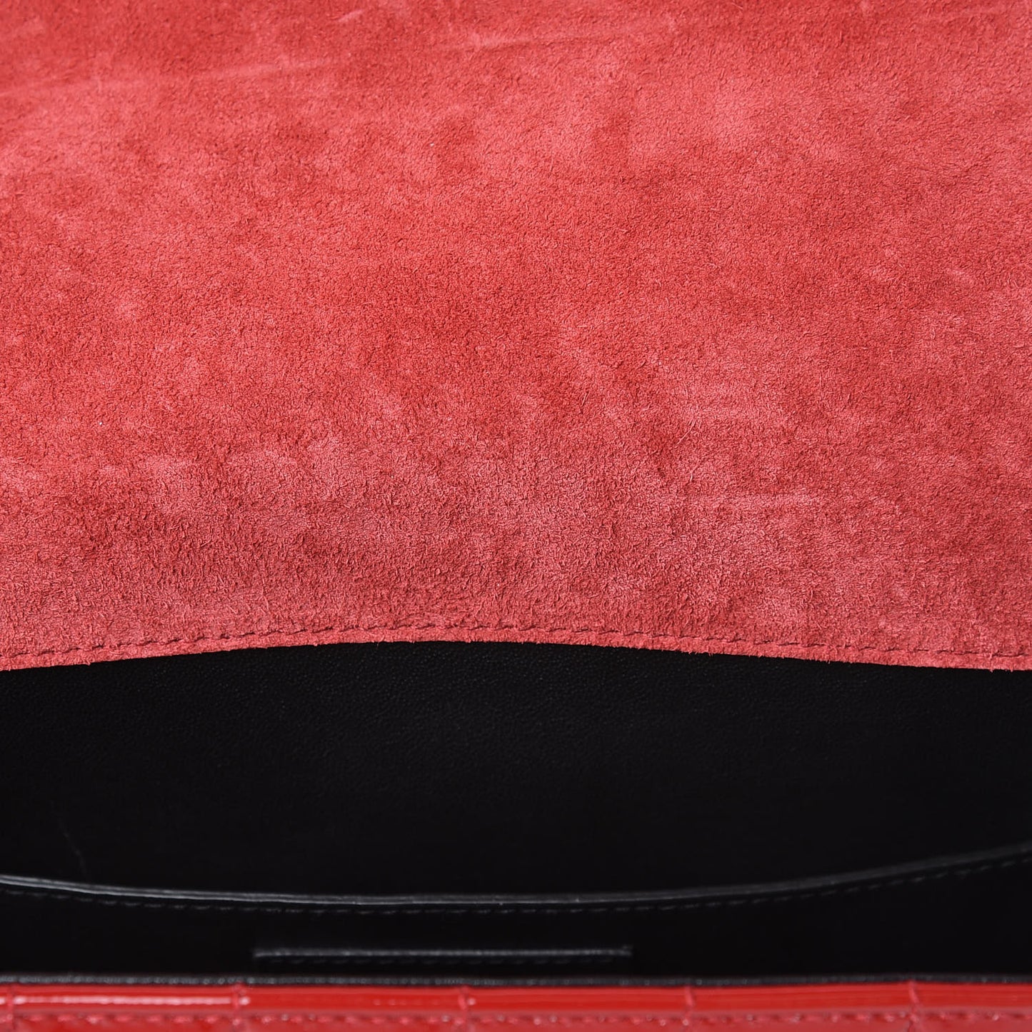 Patent Matelasse Monogram Large Vicky Chain Bag Rouge Eros