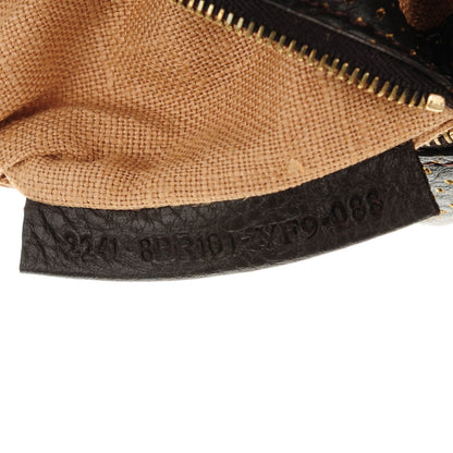 Fendi Calfskin Romano Selleria Perforated Baguette Black 7 of 7