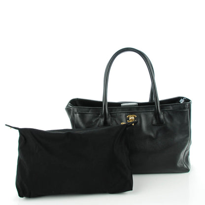 Chanel Calfskin Cerf Executive Shopper Tote Black 5 of 9
