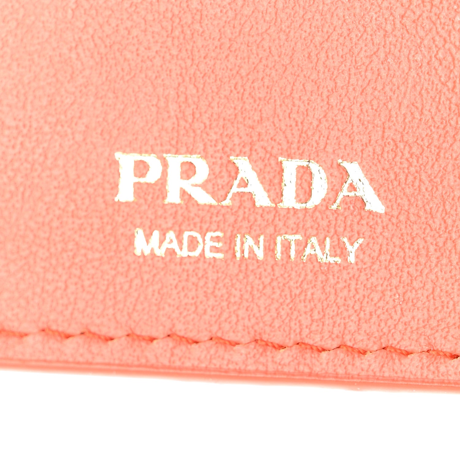 Prada Saffiano Calfskin Large Triangle Continental Wallet Orange 6 of 6
