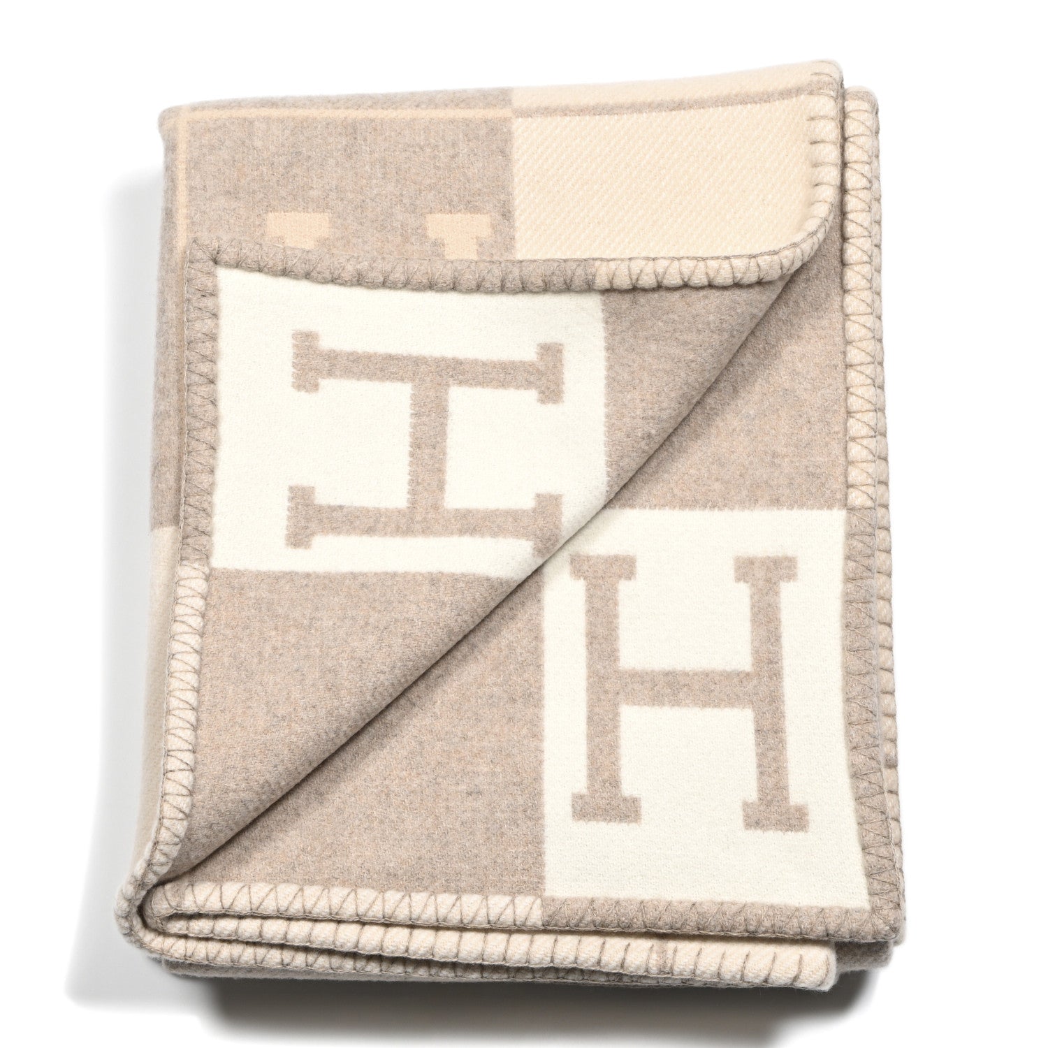 Hermes Wool Cashmere Avalon III Blanket Coco Camomille 2 of 3