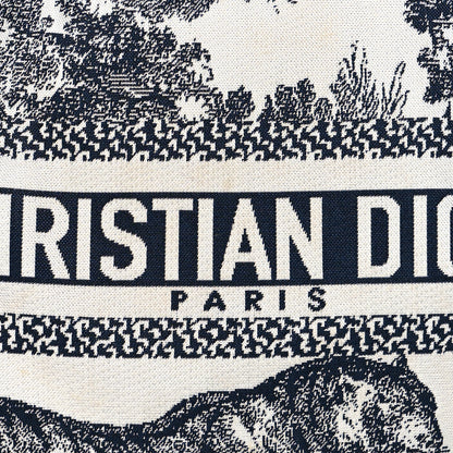 Christian Dior Technical Fabric Embroidered Toile De Jouy DiorTravel Round Coin Purse Blue 8 of 8