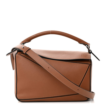 Loewe Calfskin Small Puzzle Bag Tan 1 of 9