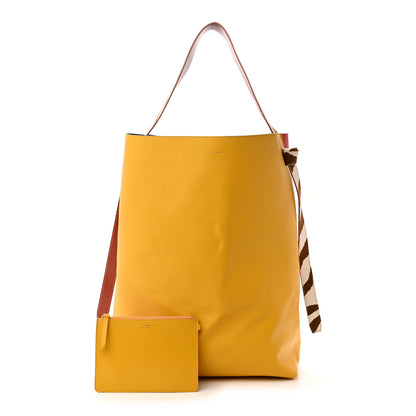 Celine Shiny Smooth Calfskin Zebra Printed Oversized Twisted Cabas Sunflower Light Ruby 1 of 16