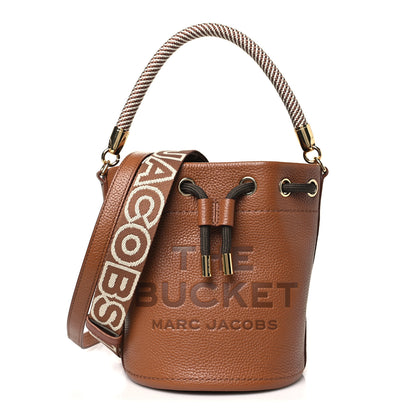 Marc Jacobs Grained Calfskin Mini The Bucket Bag Argan Oil 1 of 11