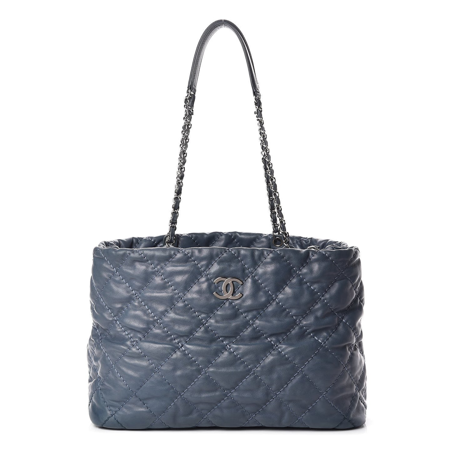 Calfskin Love Me Tender Large Tote Blue