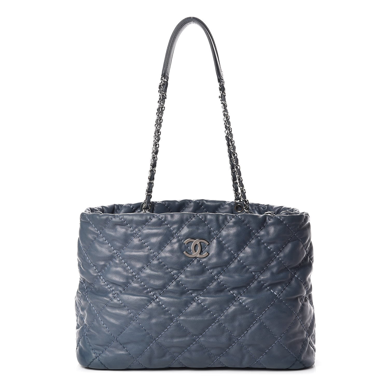 Chanel Calfskin Love Me Tender Large Tote Blue 1 of 14