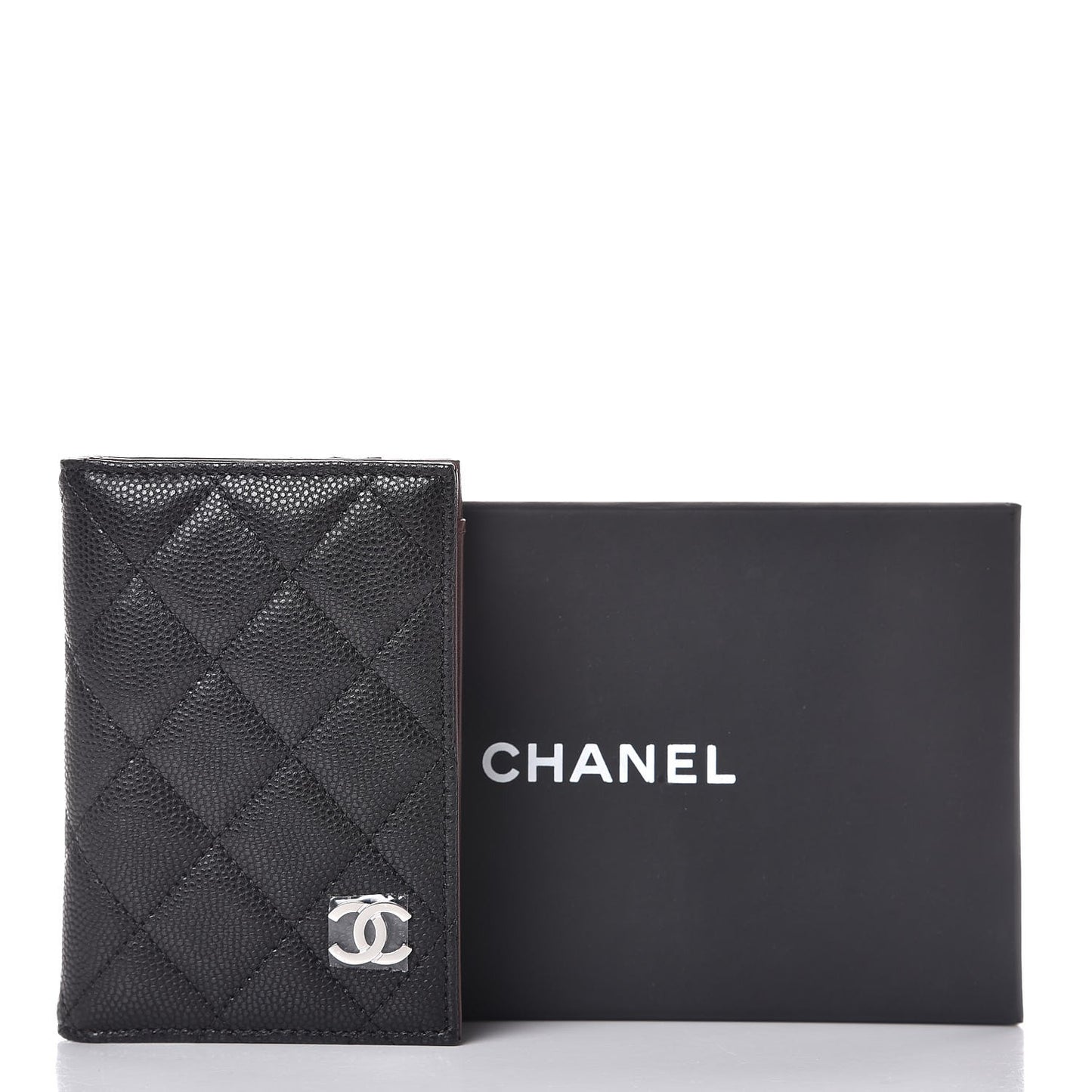 Caviar Quilted Card Holder Wallet Black