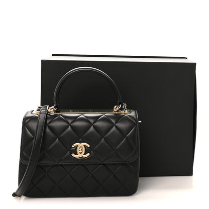 Chanel Lambskin Quilted Small Trendy CC Dual Handle Flap Bag Black 11 of 11