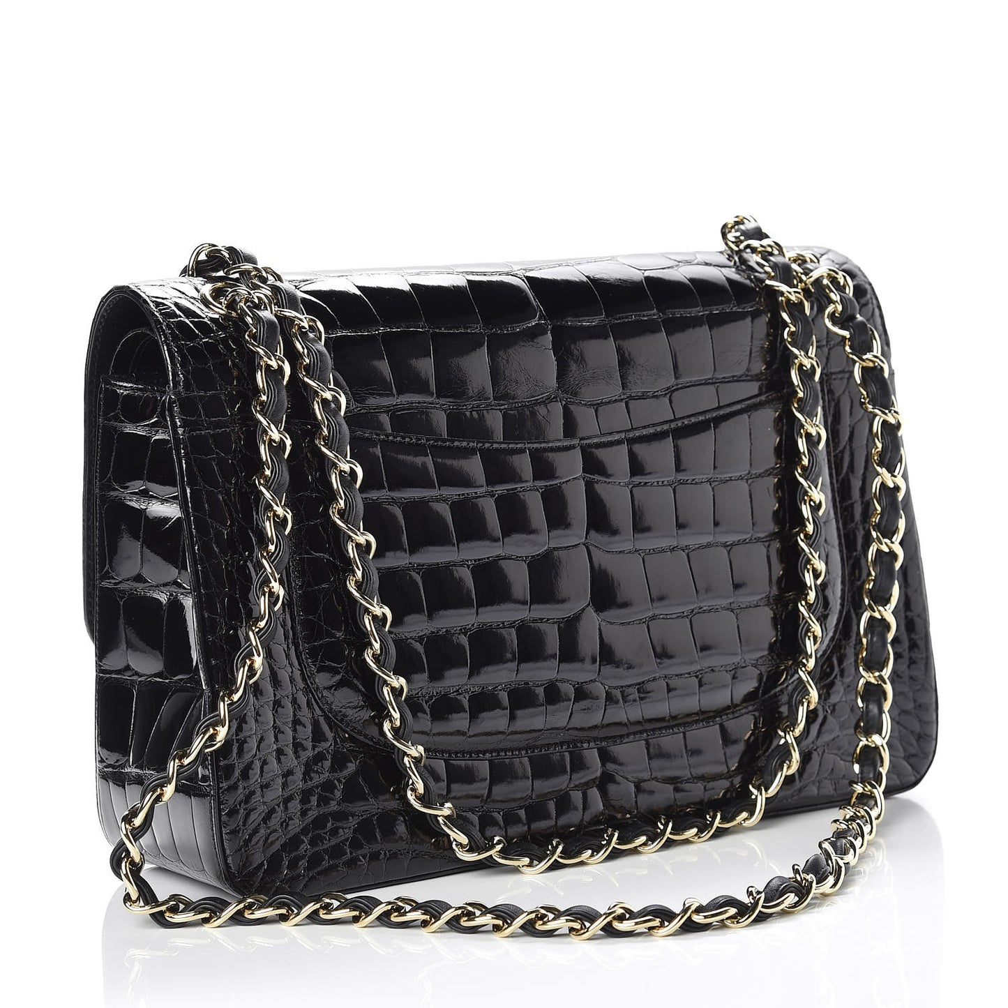 Alligator Jumbo Double Flap Black