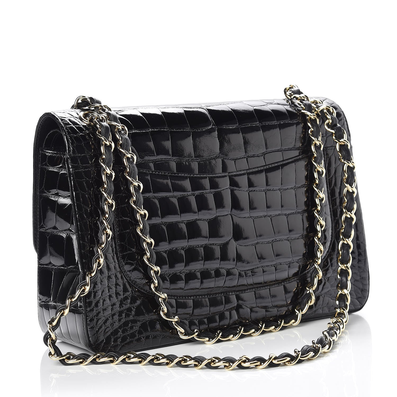 Chanel Alligator Jumbo Double Flap Black 3 of 11