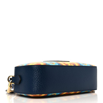 Gucci GG Supreme Kaleidoscope Calfskin Script Logo Gucci 100 Camera Bag Blue Orange Multicolor Blue Agata 4 of 9
