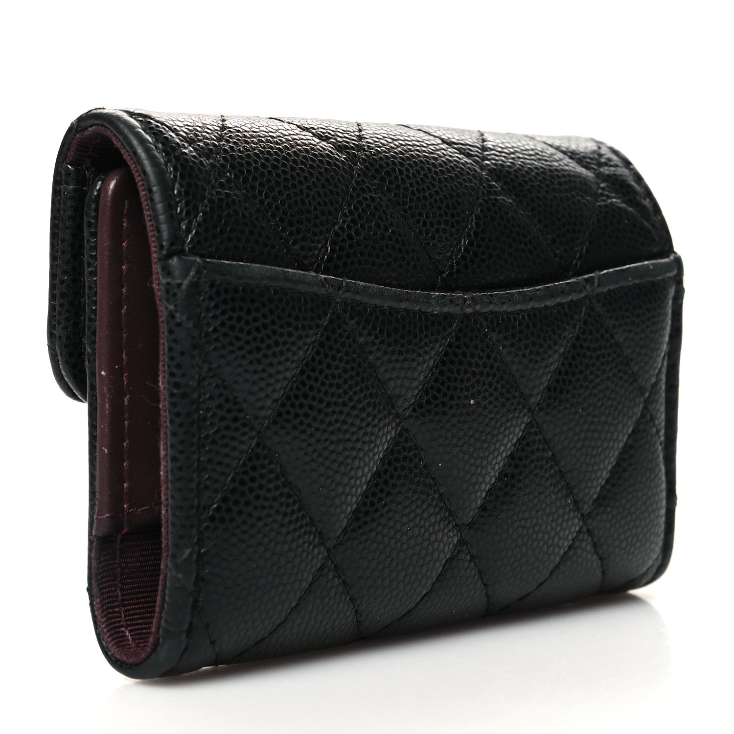 Chanel Caviar Quilted Classic 4 Key Holder Wallet Black 3 of 16