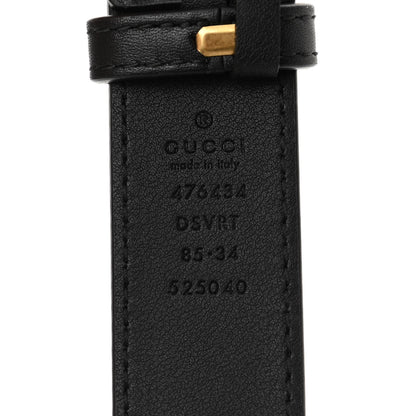 Gucci Calfskin Matelasse GG Marmont Belt Bag 85 34 Black 10 of 11