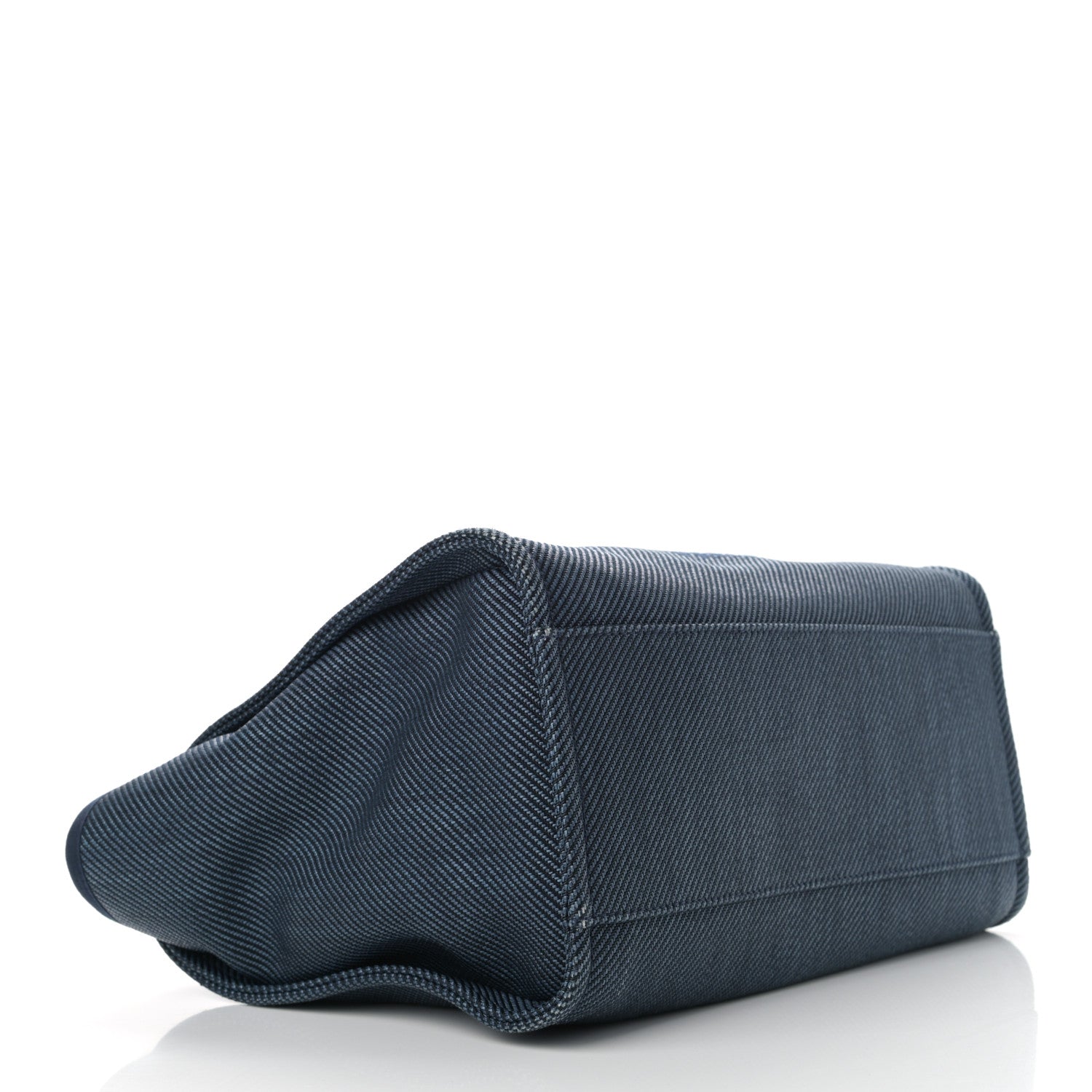 Chanel Mixed Fibers Calfskin Medium Deauville Tote Navy Blue 3 of 9