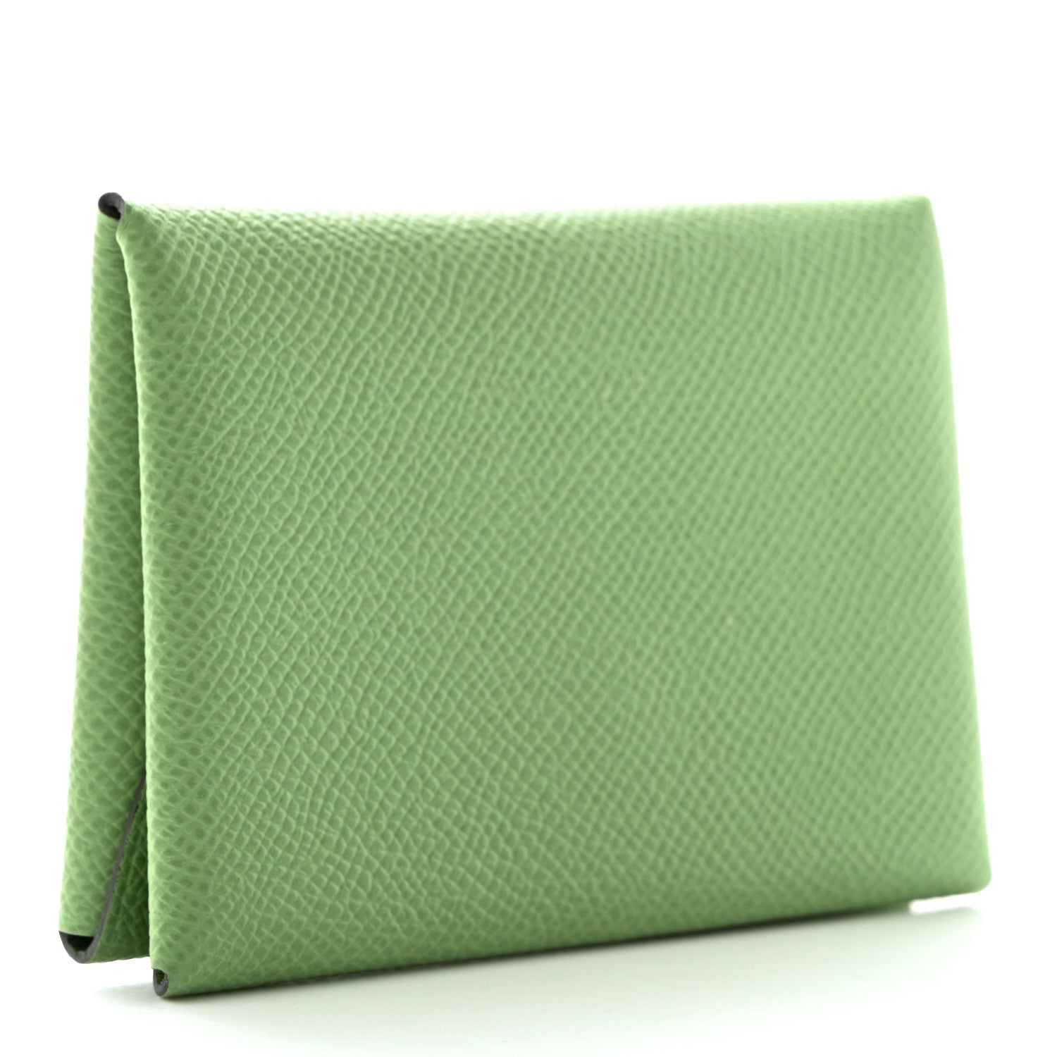 Hermes Epsom Calvi Duo Card Case Vert Criquet 3 of 9