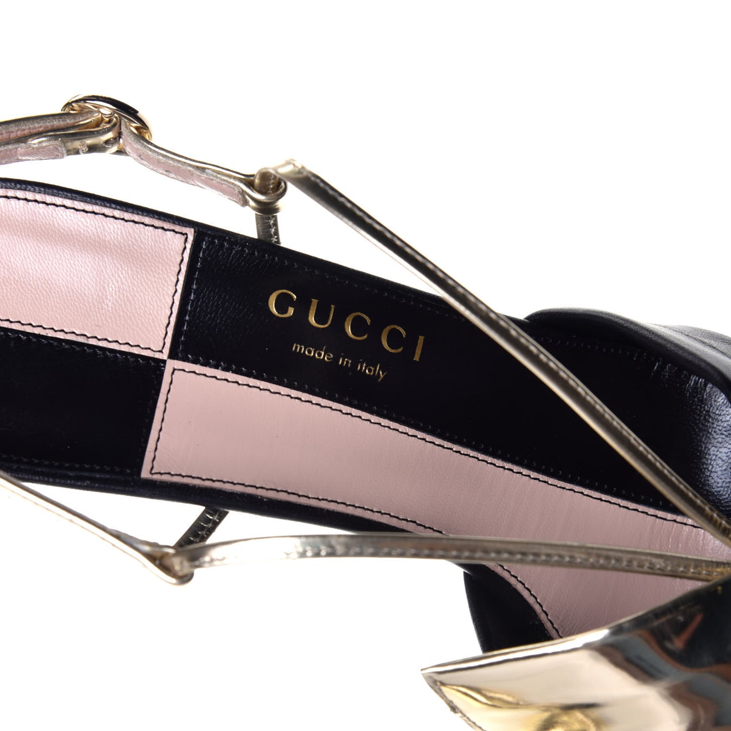 Nappa Metallic Bow Daphne High Heel Sandals 39 Black Platino