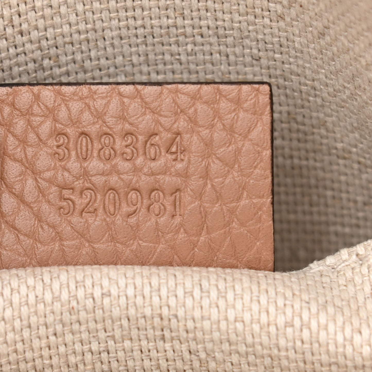 Pebbled Calfskin Small Soho Disco Bag Rose Beige