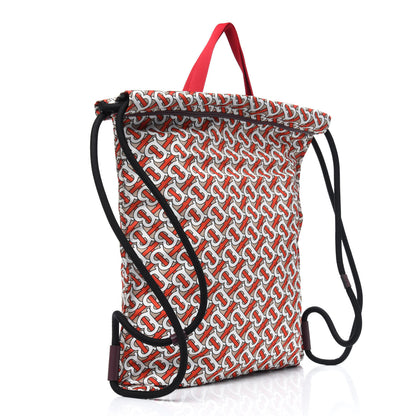 Burberry Nylon Monogram Drawstring Backpack Vermillion 2 of 8