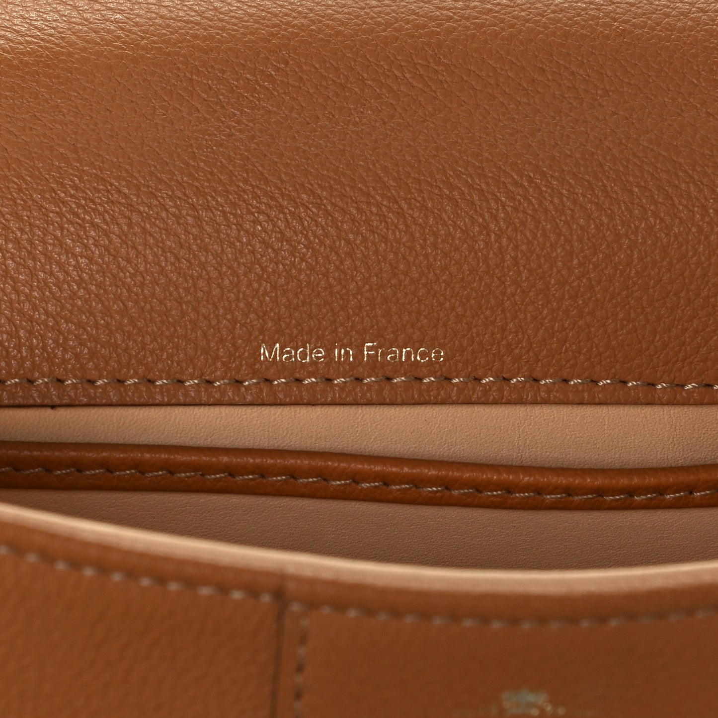 Grained Calfskin Mini Brillant Satchel Natural