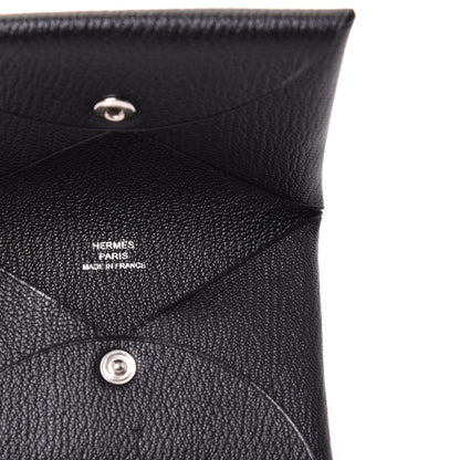 Hermes Chevre Mysore Calvi Card Case Black 8 of 9