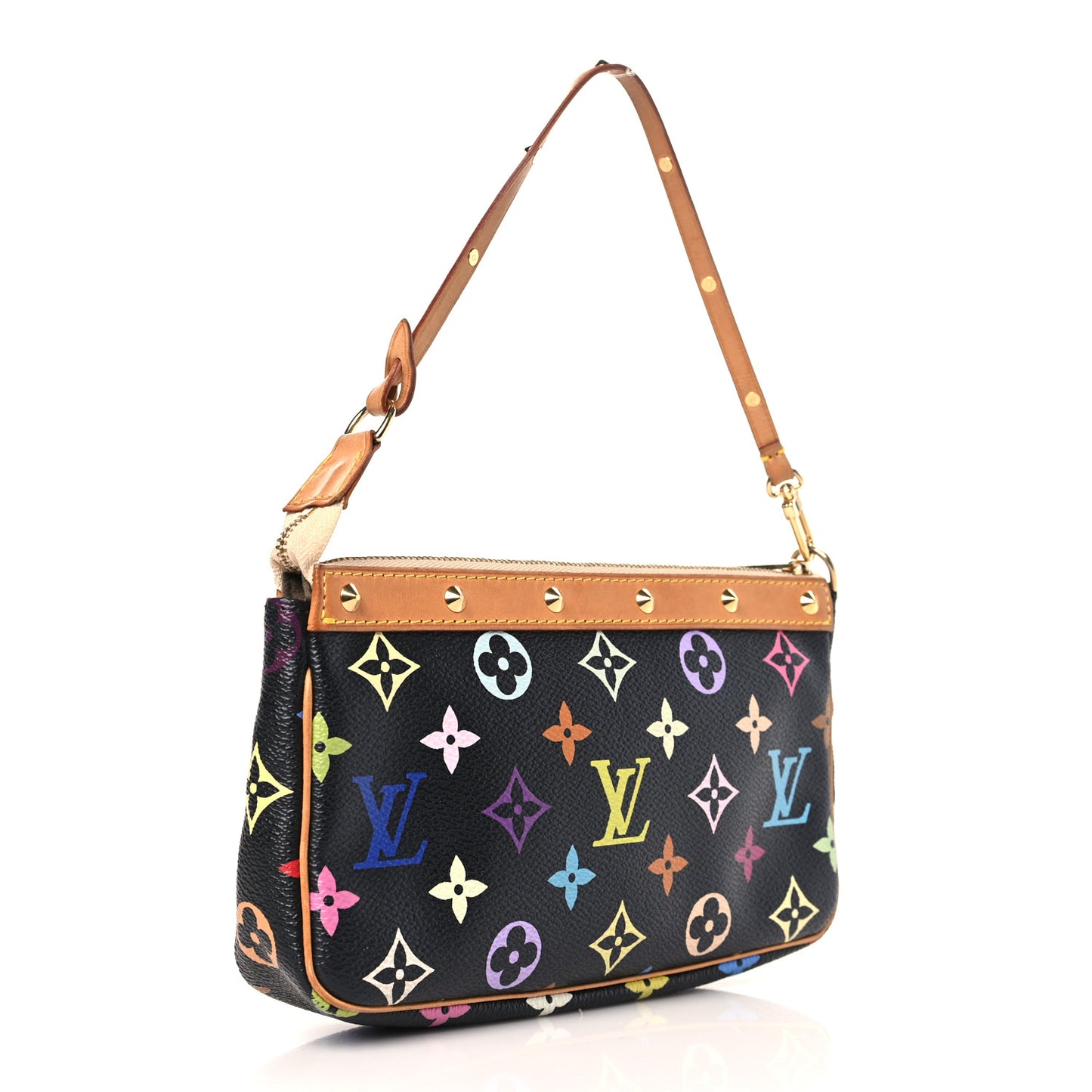 Monogram Multicolor Pochette Accessories Black