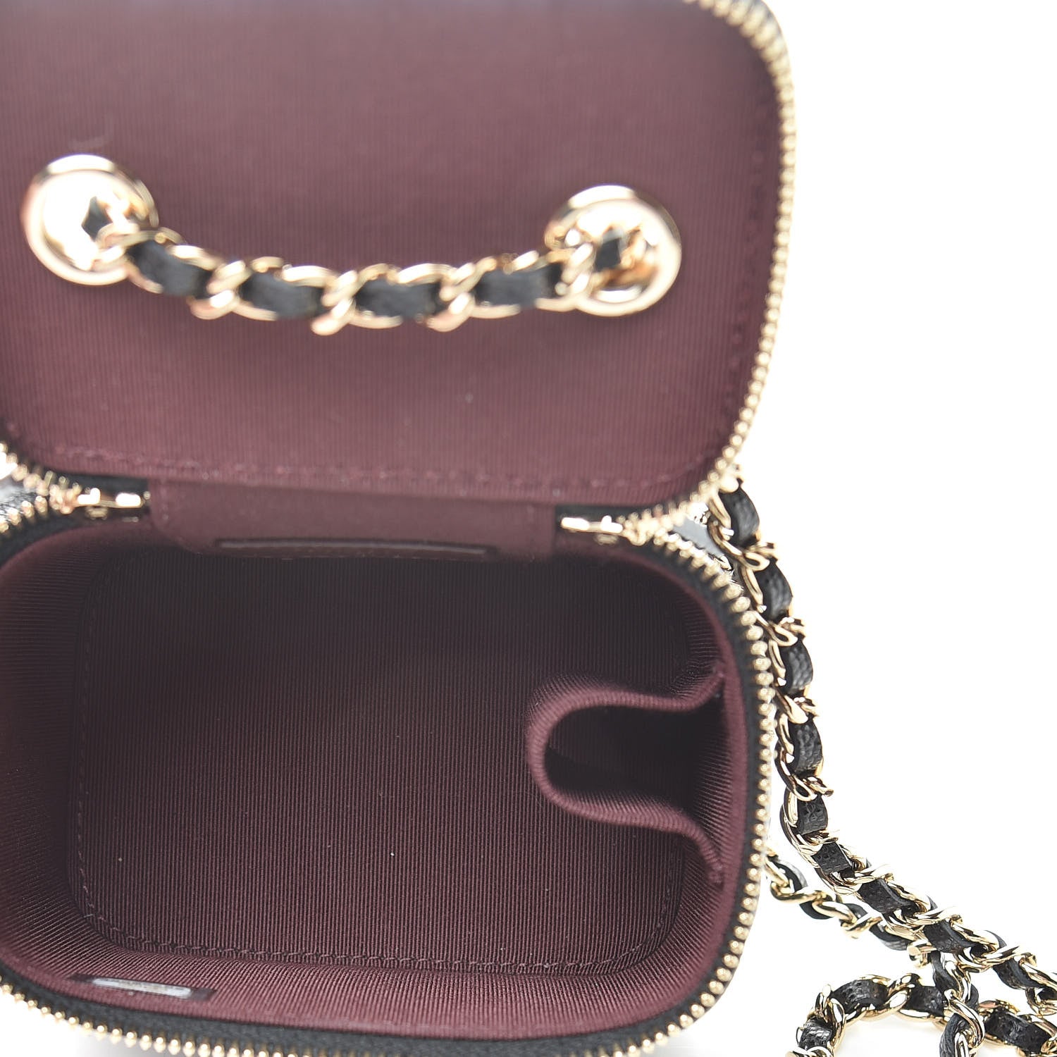 Chanel Caviar Quilted Mini Vanity Case With Chain Black 5 of 11
