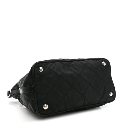 Prada Tessuto Nylon Quilted Shoulder Bag Black 4 of 10