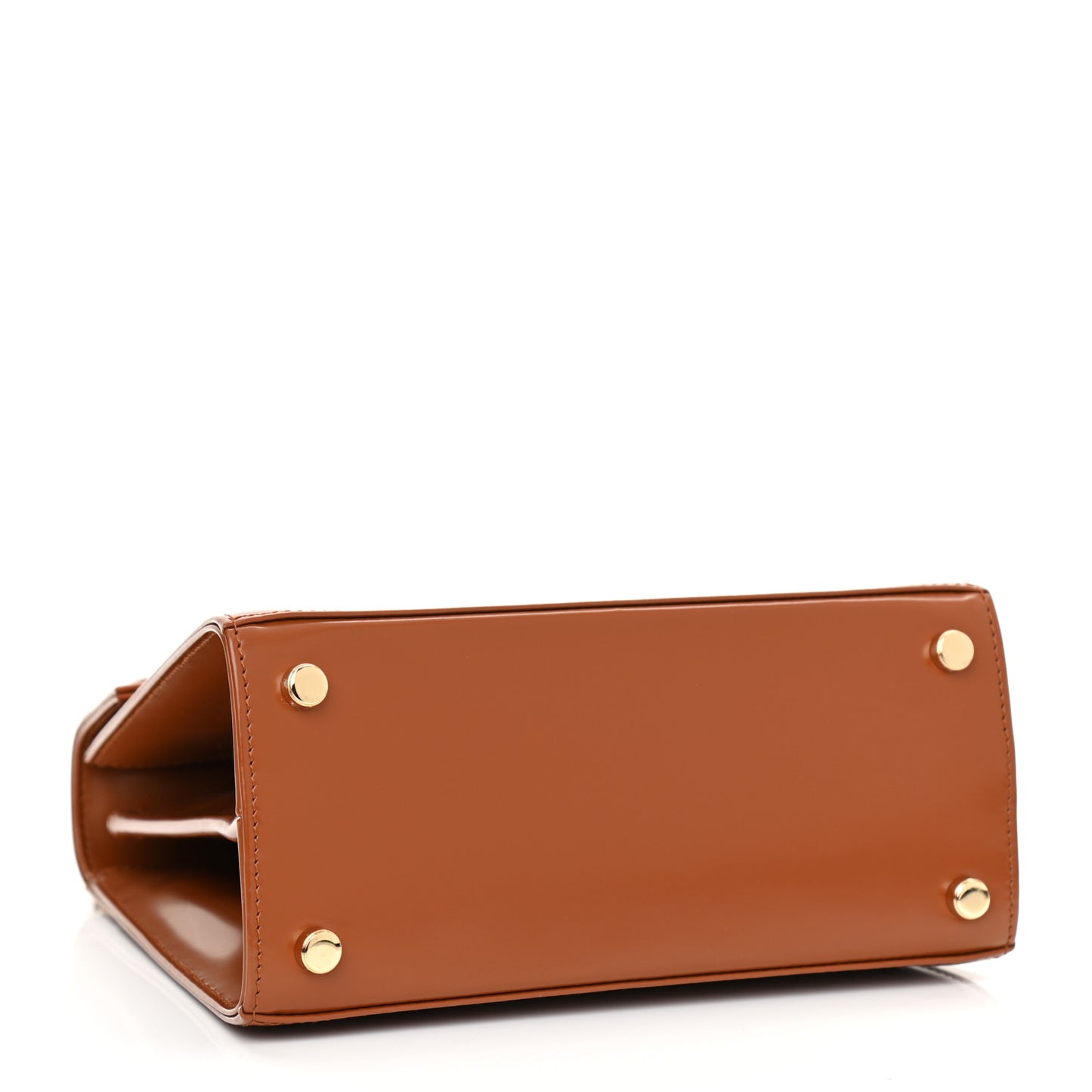 Brushed Off Calfskin Small Iconic Top Handle Cuoio