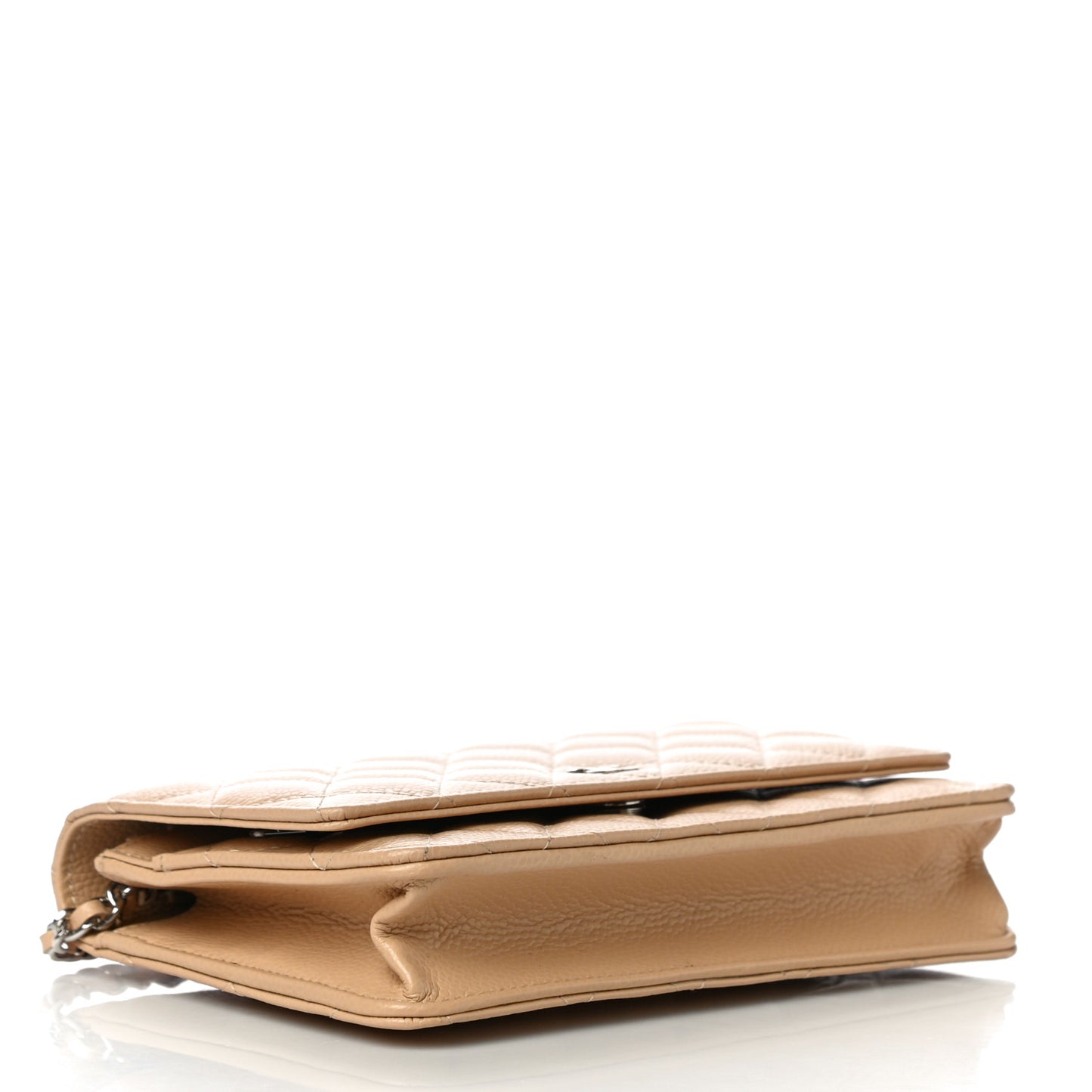 Caviar Quilted Wallet On Chain WOC Beige