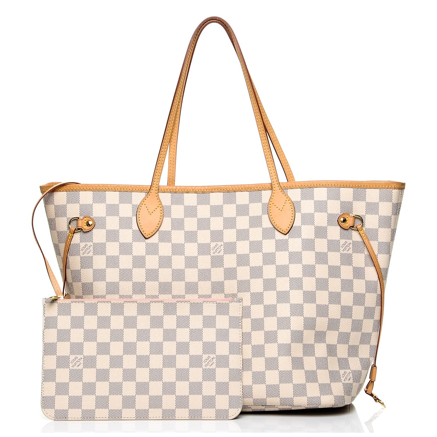 Louis Vuitton Damier Azur Neo Neverfull MM Rose Ballerine 1 of 9