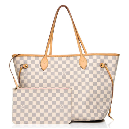 Louis Vuitton Damier Azur Neo Neverfull MM Rose Ballerine 1 of 9