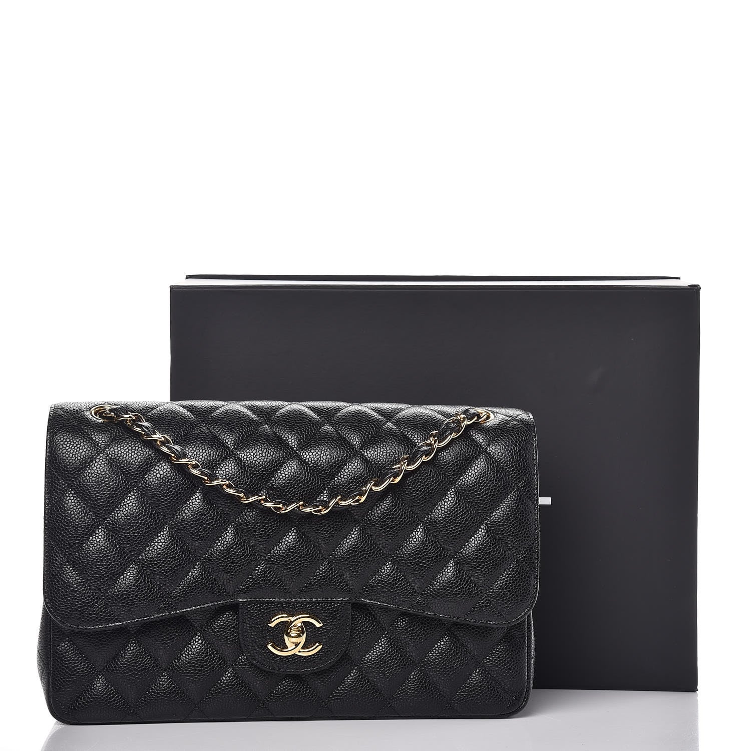 Chanel Caviar Quilted Jumbo Double Flap Black 9 of 9