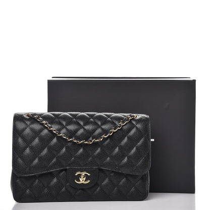 Chanel Caviar Quilted Jumbo Double Flap Black 9 of 9